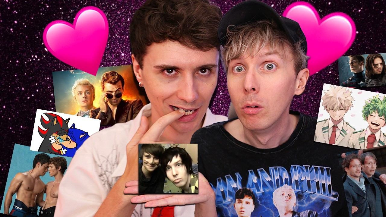 YouTube post by @DanAndPhil for A. Caption reads: Dan and Phil Rank Other Gay Ships.
