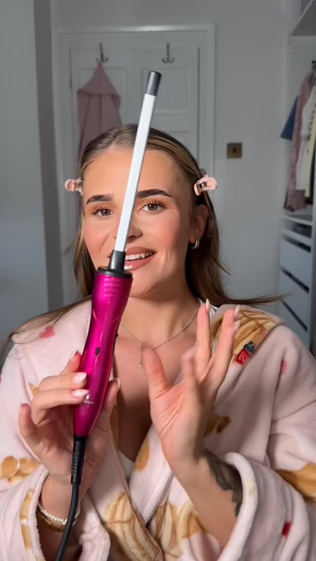 Instagram post by @m.p_artistry for Mark Hill Hair. Caption reads: Curling my hair with a chopstick curler 🤍....