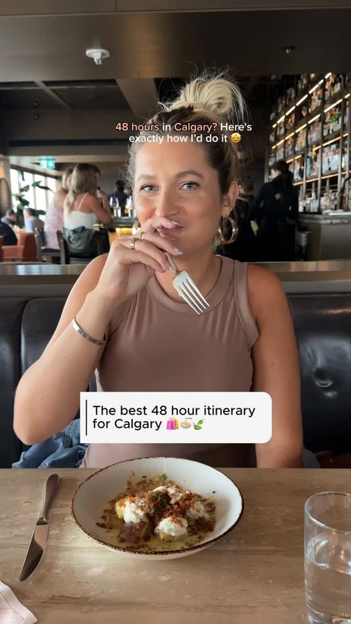 Instagram post by @kalialexandria for Tourism Calgary. Caption reads: Only 48 hours in Calgary? Here’s how I’d spend it....