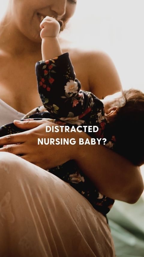 Instagram post by @breezy__babies for Motherlove Herbal Company. Caption reads: 🤱🏿Distracted Nursing Baby🤱🏼
Isn’t it....