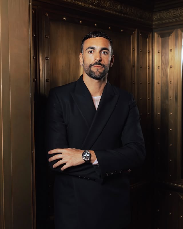 Instagram post by @mengonimarcoofficial for OMEGA. Caption reads: @omega pit stop in Galleria #adv [...].