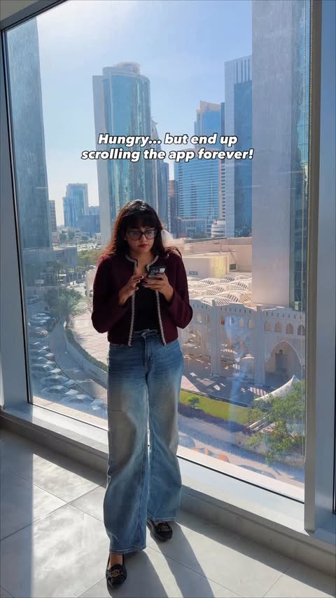 Instagram post by @onemileatatimetravel for talabat. Caption reads: [...] I found this option on the @talabatqa app....