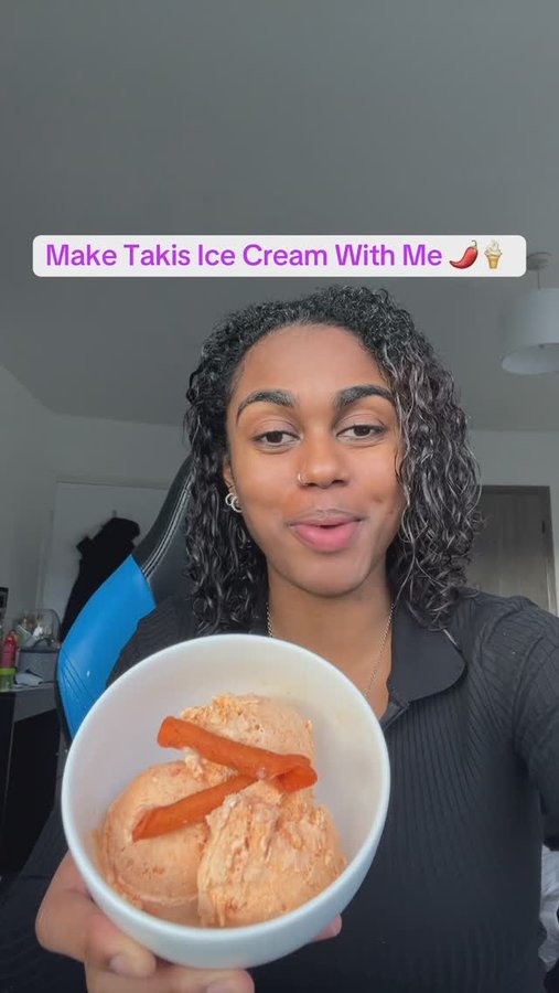 Instagram post by @itslilyroselol for Takis. Caption reads: AD Let’s Make Takis Ice Cream together. This Ice....
