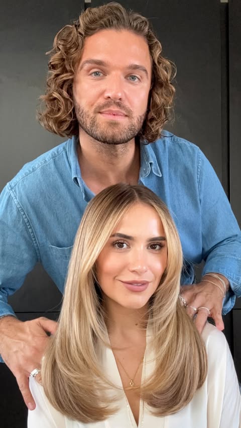 Instagram post by @willisgalbraithhair for Kérastase. Caption reads: ad Wouldn’t be a Glossy blowout without a little....
