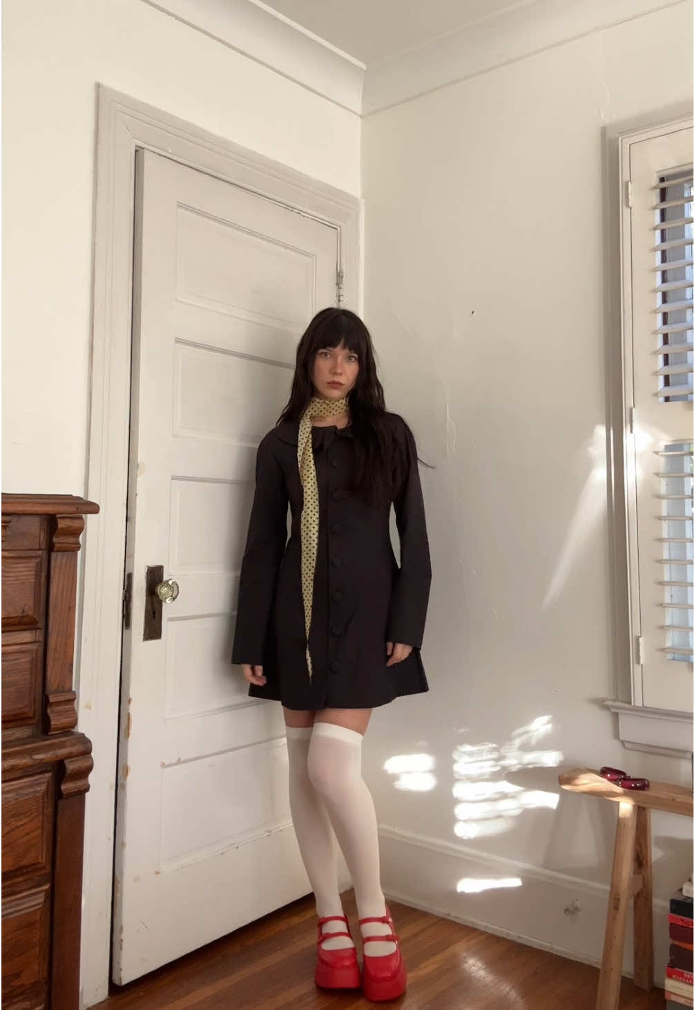 TikTok post by @jadennedwardsss for Shop Melissa. Caption reads: All I want for Christmas is a big red shoe!....