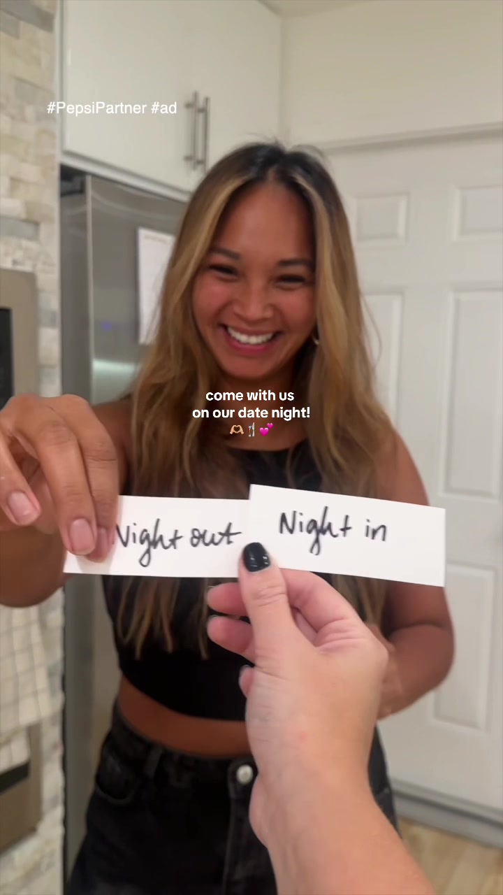 TikTok post by @morganlyates for Panera Bread. Caption reads: #PepsiPartner Come on our date night with us! 💕✨....