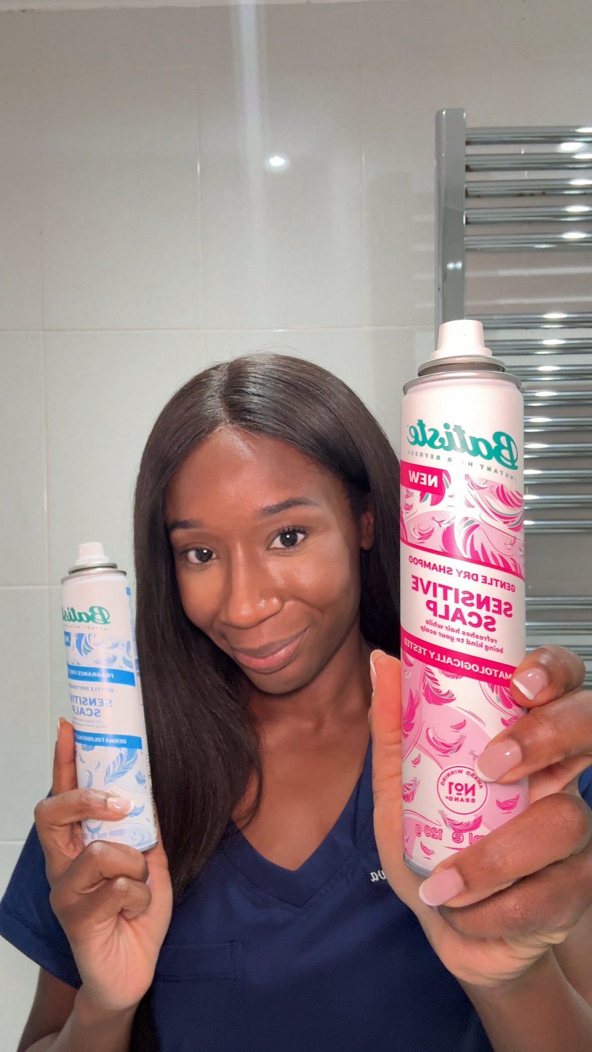 Instagram post by @dr.fab for Batiste. Caption reads: Ad @batiste_hair Sensitive Scalp for when your....