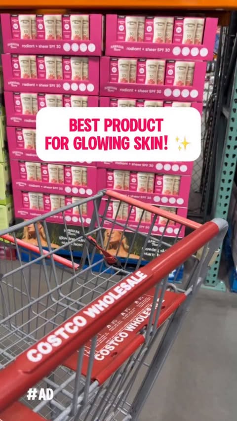 Instagram post by @costcoguide for Hawaiian Tropic. Caption reads: [...] skin protected and glowing with....