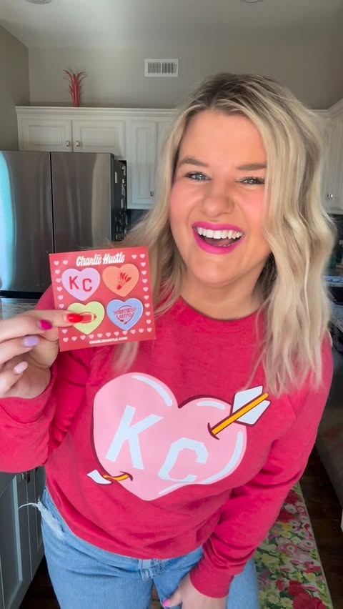 Instagram post by @mollykuplen for Charlie Hustle. Caption reads: Valentine’s vibes with @charliehustleco....