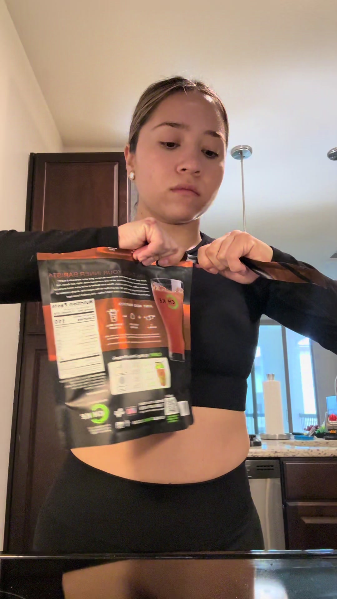 TikTok post by @garzati1 for Chike Nutrition. Caption reads: tried the @Chike Protein Coffee !!! So good and....