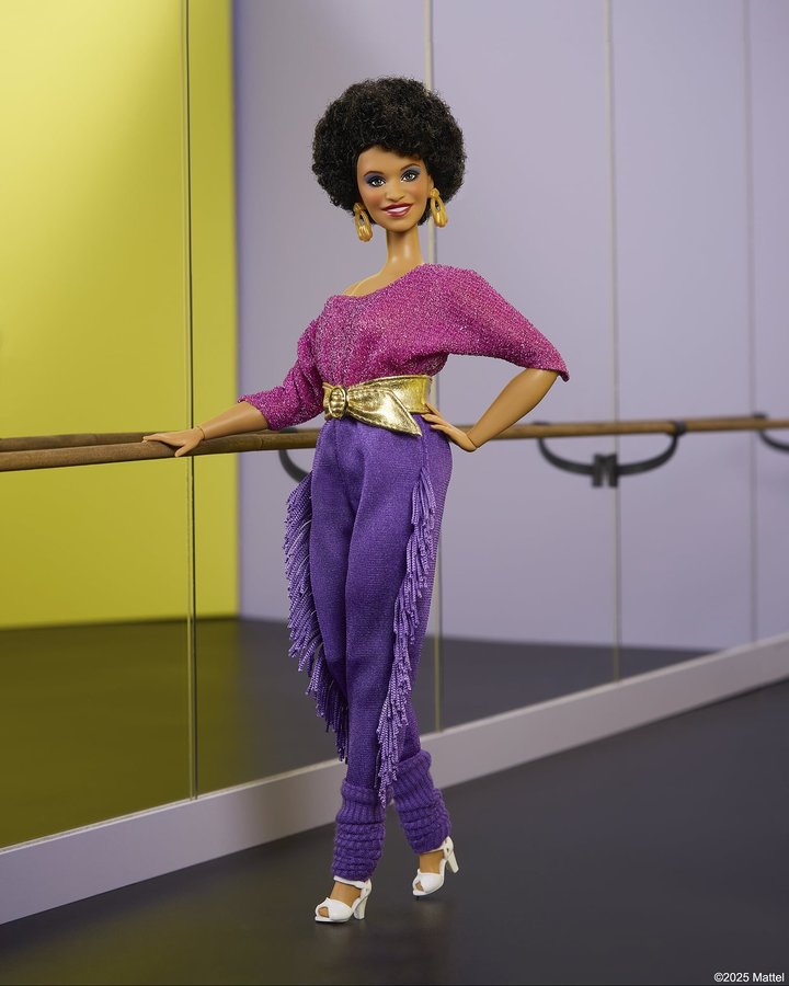 Instagram post by @therealdebbieallen for Barbie. Caption reads: Ready to dance? Barbie honors the iconic Debbie....