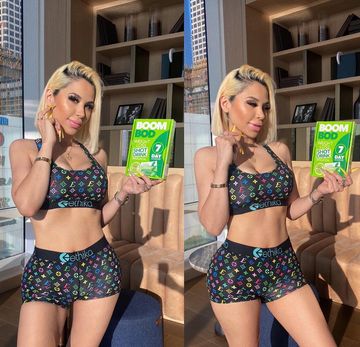Instagram post by @lexiniblanco for Boombod. Caption reads: #ad The results speak for themselves, @boombod....
