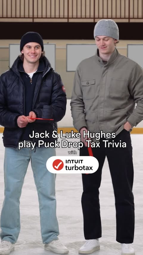 Instagram post by @jackhughes for Intuit TurboTax. Caption reads: Tax trivia got the guys feeling way too confident....