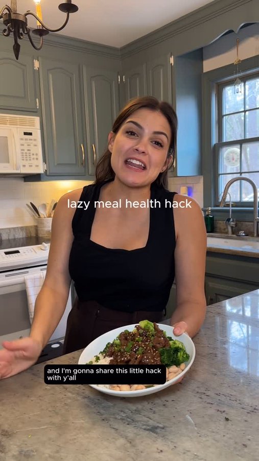 Instagram post by @stephgrassodietitian for Kevins Natural Foods. Caption reads: #AD Lazy health hack to build a delicious high....