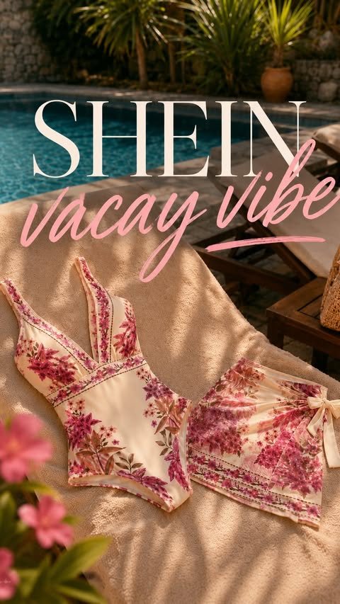 Instagram post by an influencer for SHEIN. Caption reads: [...] Search ‘Vacay Vibe’ on SHEIN for your....