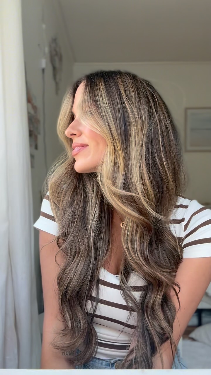 Instagram post by @ninacbrock for L'ange Hair. Caption reads: A fabulous hair day is my favorite form of....