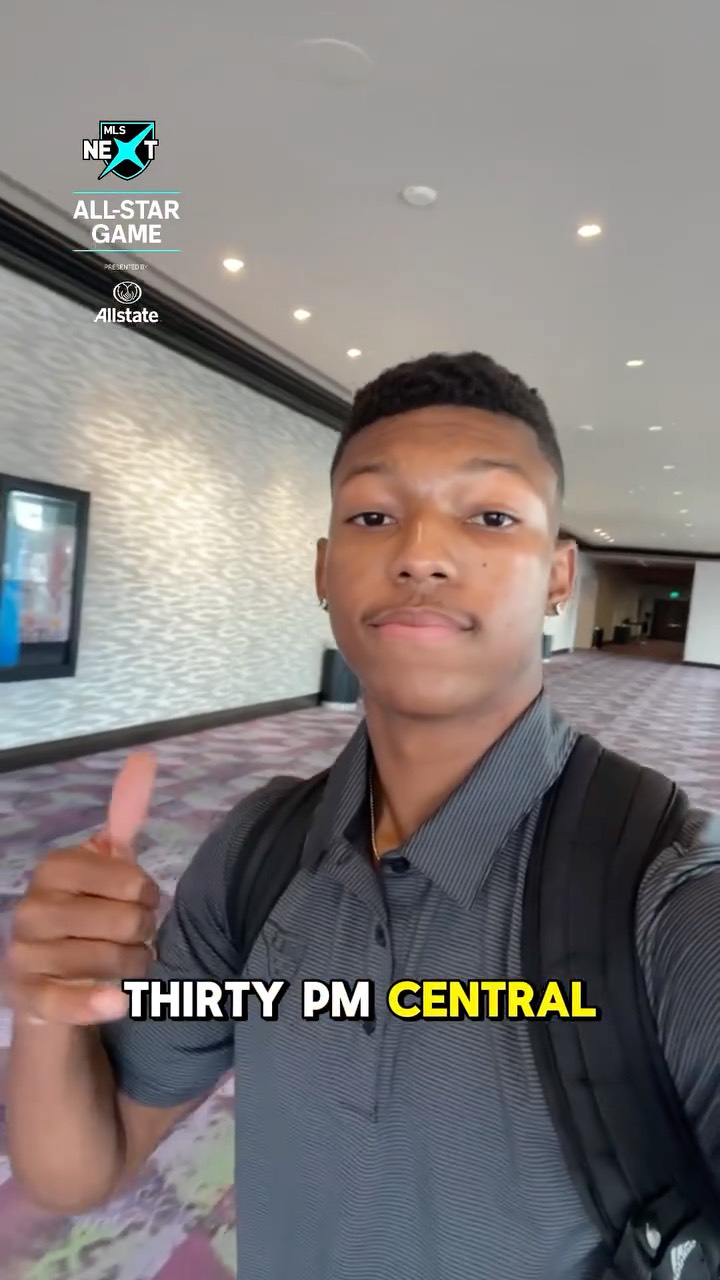 Instagram post by @_isaiahreid_ for Major League Soccer. Caption reads: The @mlsnext Allstar game presented by @allstate....