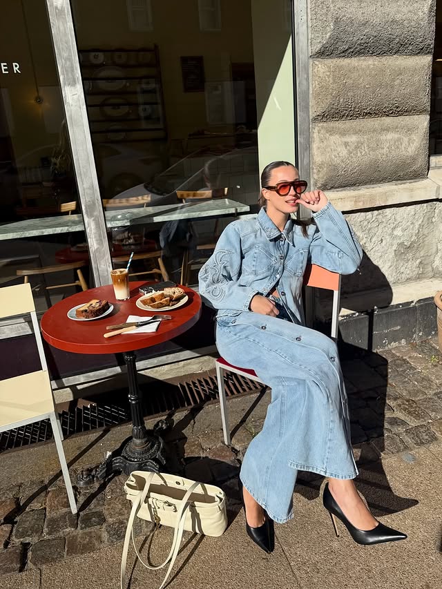 Instagram post by @josephinehoejbjerg for Zalando. Caption reads: Annonce @zalando / A full denim moment to [...].