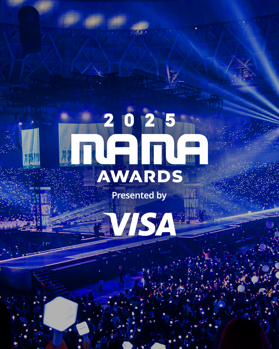 Instagram post by @mnet_mama for Visa. Caption reads: World‘s No.1 K-POP Awards
2025 MAMA....