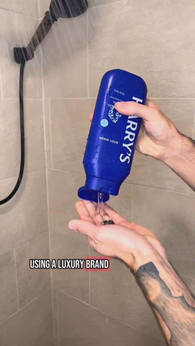 Instagram post by @thearndtfamily5 for Harrys. Caption reads: Finding a body wash that smells this amazing at....