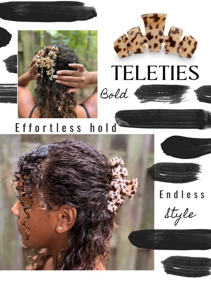 Instagram post by @rileyandaluz for TELETIES. Caption reads: [...] of their hair clips! 

What separates....