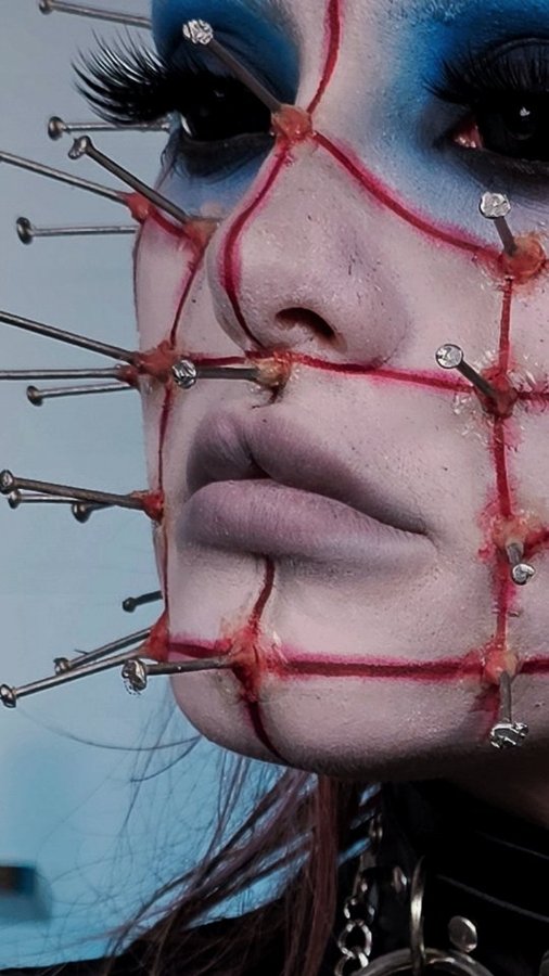 Instagram post by @byhazelj for RCMA Makeup. Caption reads: !! FLASH WARNING
Halloween 29/31 - this is the....