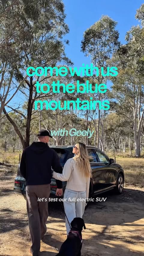Instagram post by @luzyjansen for Geely. Caption reads: A little weekend escape with the Geely EX5 🚗⚡️ We....