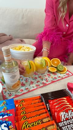 Instagram post by @beccabogle for 21Seeds Infused Tequila. Caption reads: #ad POV: You’re rewatching your favorite show, The....