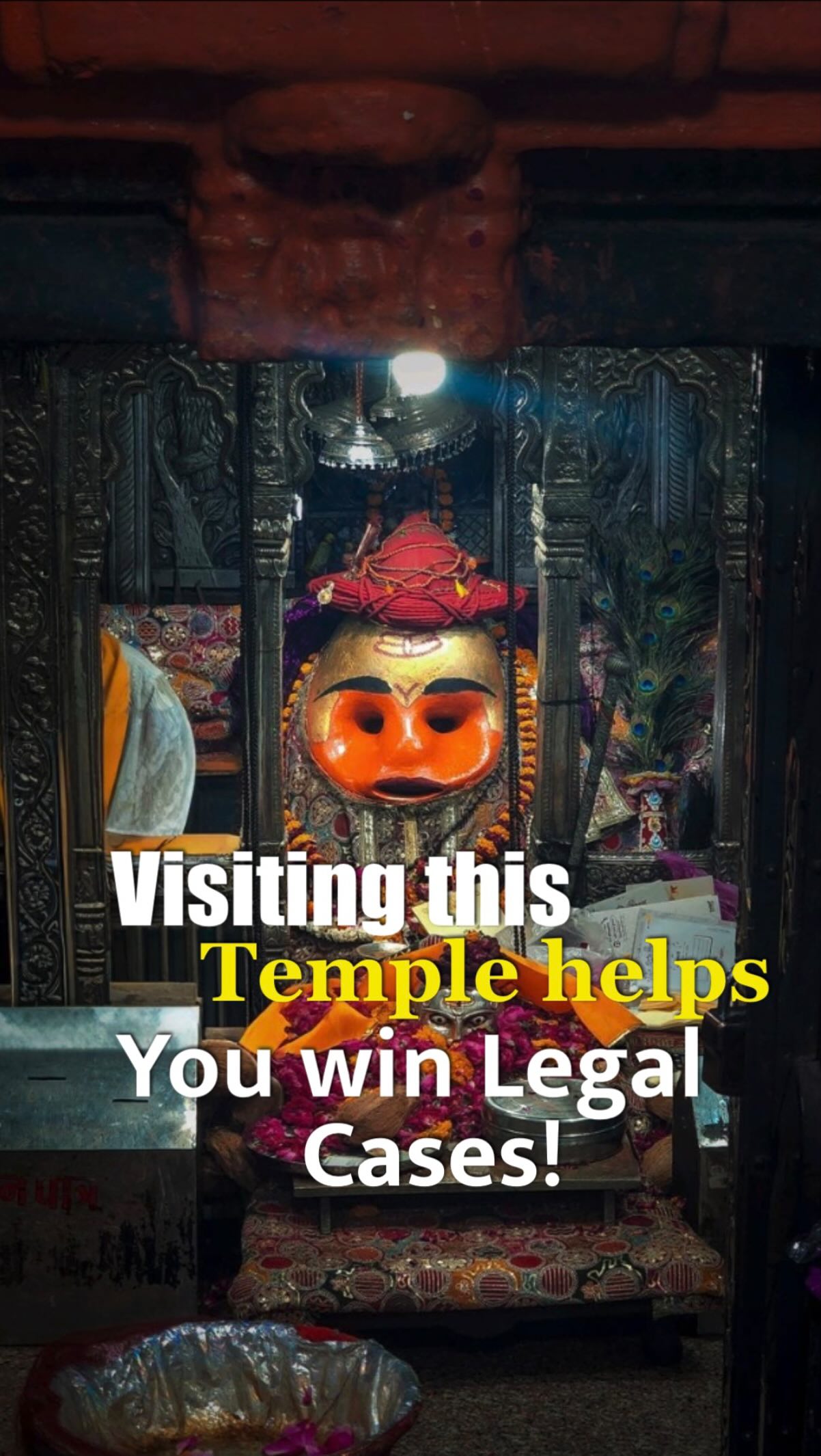 Instagram post by @6garvkharb for Sri Mandir. Caption reads: 🛕The Kaal Bhairav Temple in Ujjain is a very....