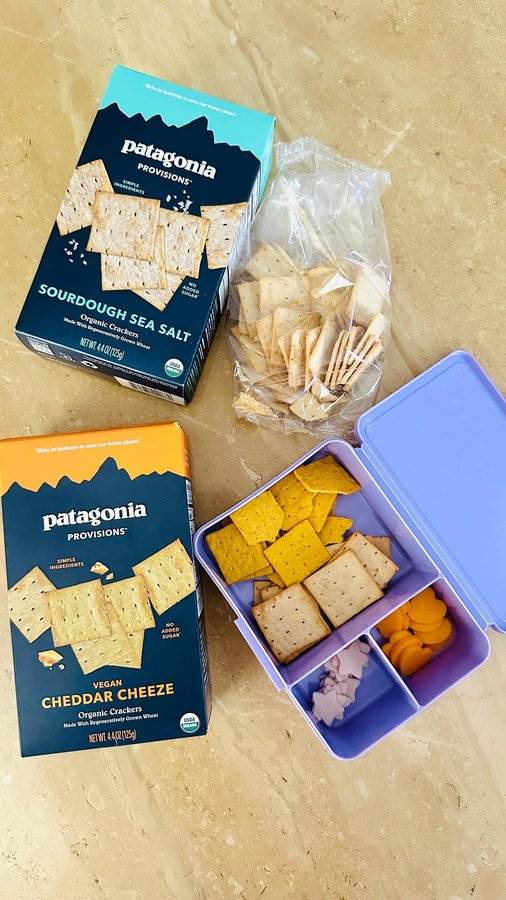 Instagram post by @heidijoyful for Patagonia Provisions. Caption reads: [...] lunch and snack ideas with....