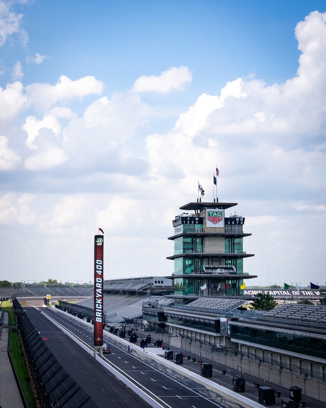Instagram post by @indianapolismotorspeedway for NASCAR. Caption reads: Just Indy things..