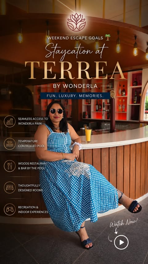 Instagram post by @mummaofthor for Wonderla Holidays. Caption reads: Weekend getaway, but make it aesthetic ✨ Stayed at....