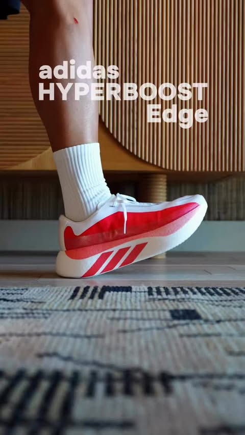 Instagram post by an influencer for adidas. Caption reads: adidas HYPERBOOST Edge • You might be [...].