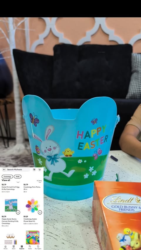 Instagram post by @world_of_erish for Shipt. Caption reads: [...] egg painting to bunny crafts on @shipt from....