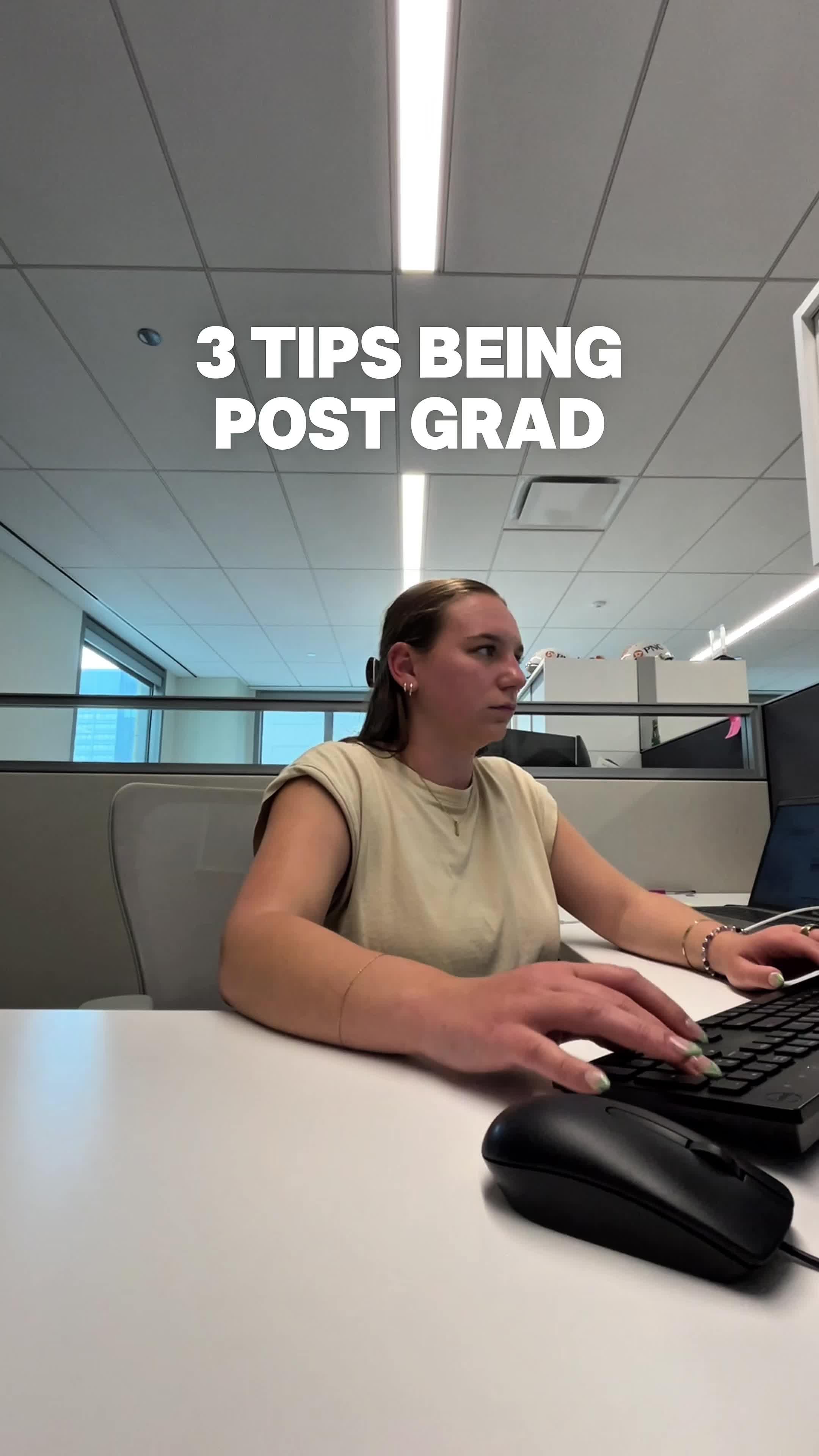 TikTok post by @maddiehilaski for Nature’s Truth. Caption reads: Transition to post grad has been hard, and I don’t....