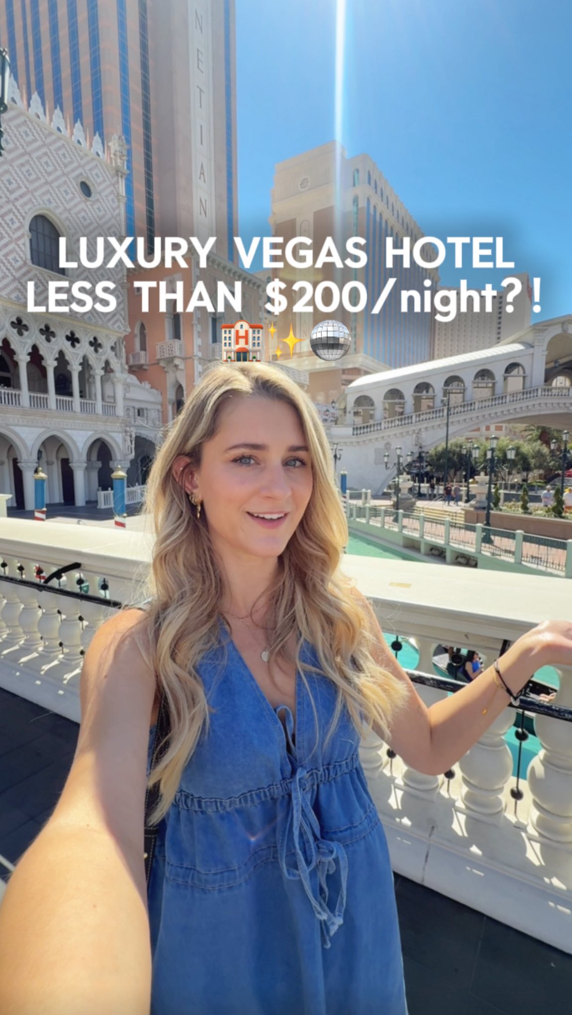 Instagram post by @raimeetravel for The Venetian Las Vegas. Caption reads: Yes, you can find rooms for $200/night or less!....
