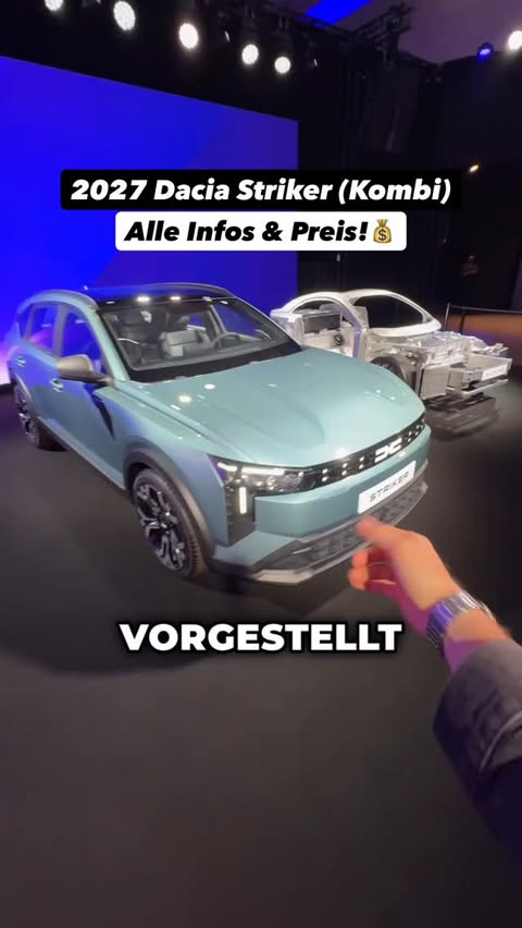 Instagram post by @maltedrivescars for Dacia. Caption reads: Werbung | Dacia bringt einen Kombi!😳 #dacia....