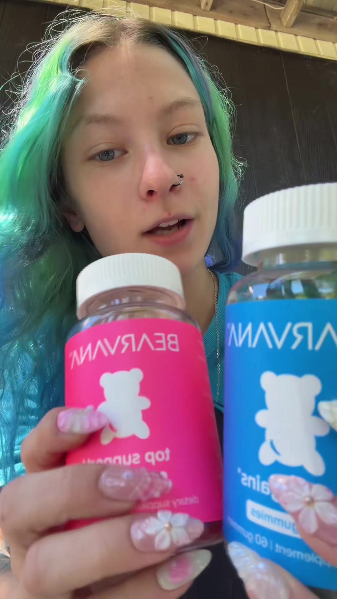 TikTok post by @diaryof.nessaswrld for Bearvana. Caption reads: [...] in a row so far and like them so far....