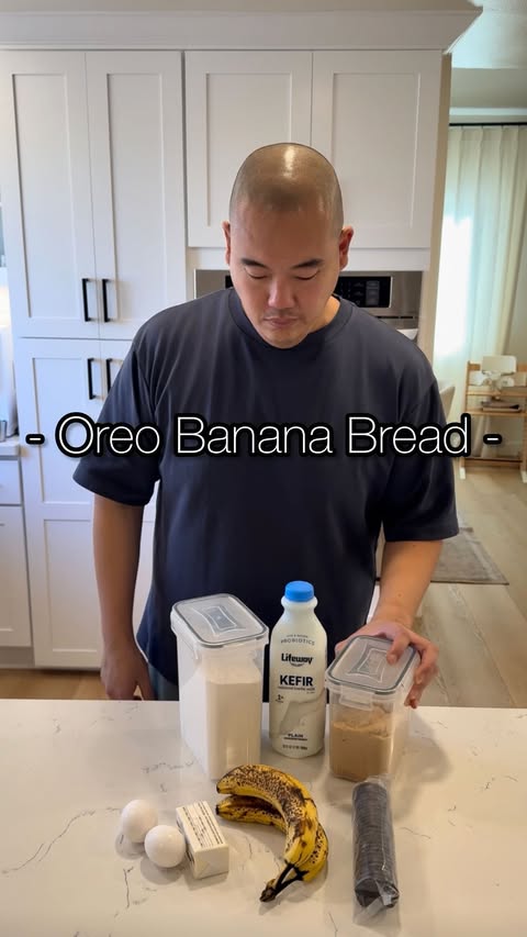 Instagram post by @_yourbasicdad for Lifeway Foods. Caption reads: The kiddos were requesting some baked goods so I....