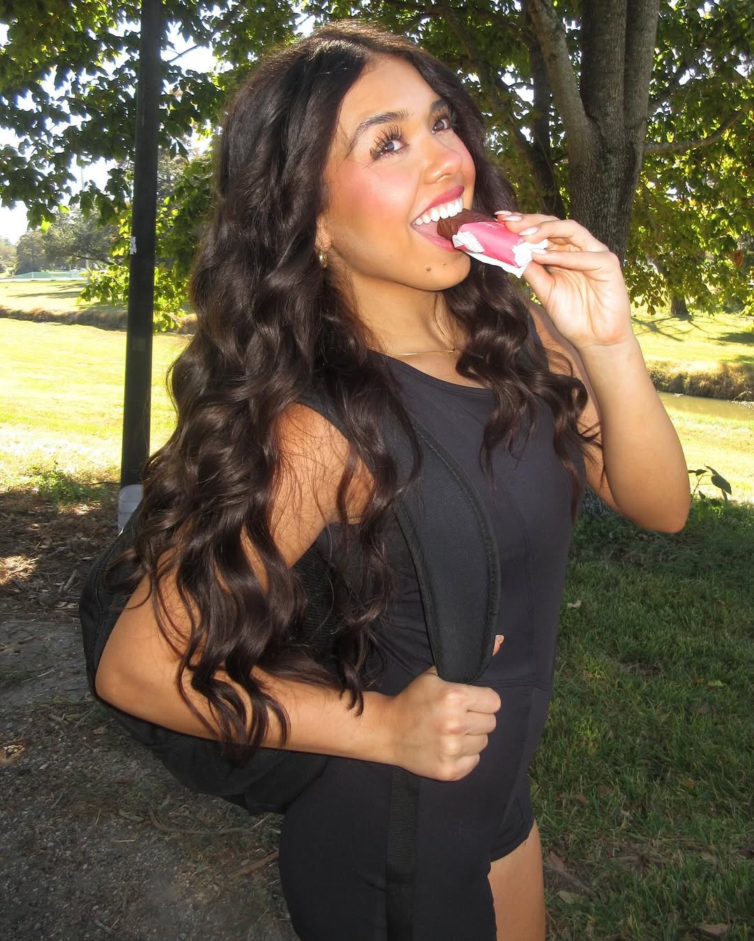Instagram post by @_alessandrabrown_ for 98Strong. Caption reads: The sweetest mess-free bite you’ll take on campus!....