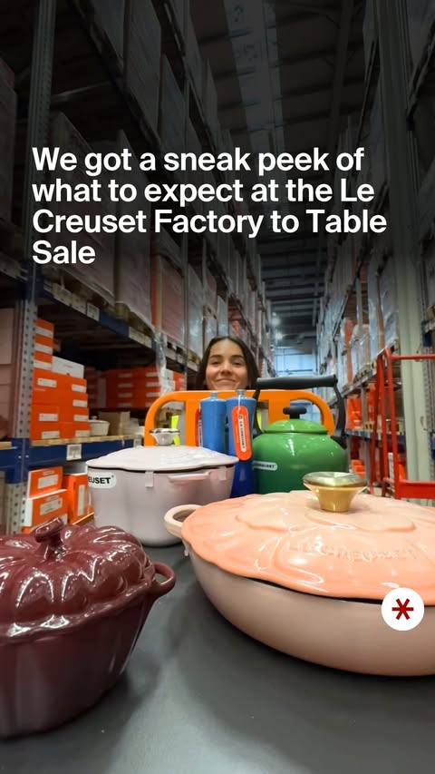 Instagram post by @secretmanchester for Le Creuset. Caption reads: We got an exclusive sneak peek in the @lecreusetuk....