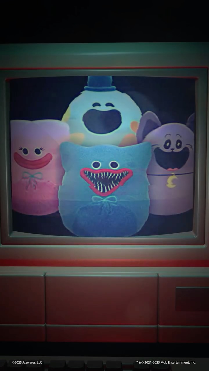 Instagram post by @poppyplaytimeco for Squishmallows. Caption reads: They’ve come out to play 😈 Squishmallows x Poppy....