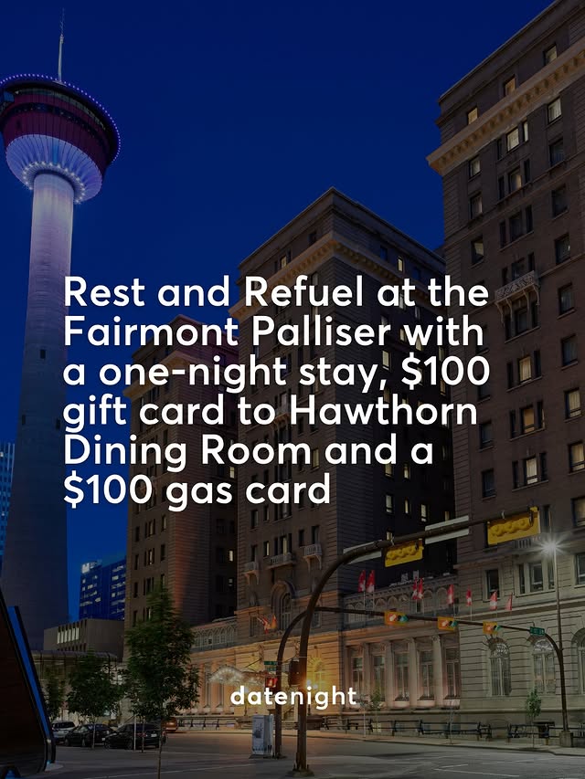 Instagram post by @hawthorndiningroom for Date Night. Caption reads: SUMMER STAYCATION GIVEAWAY ✨🏨 Ready for a little....