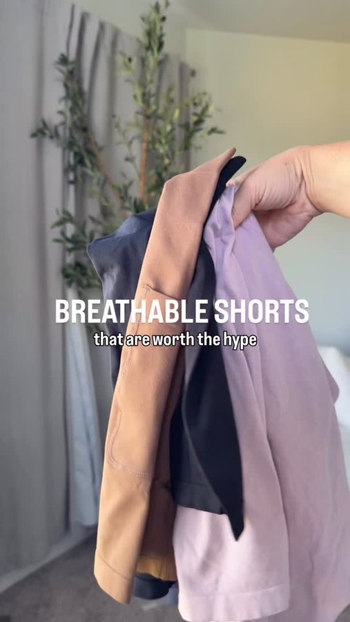 Instagram post by @pineconesandpacifiers for Thigh Society. Caption reads: [...] summer) without these shorts from....