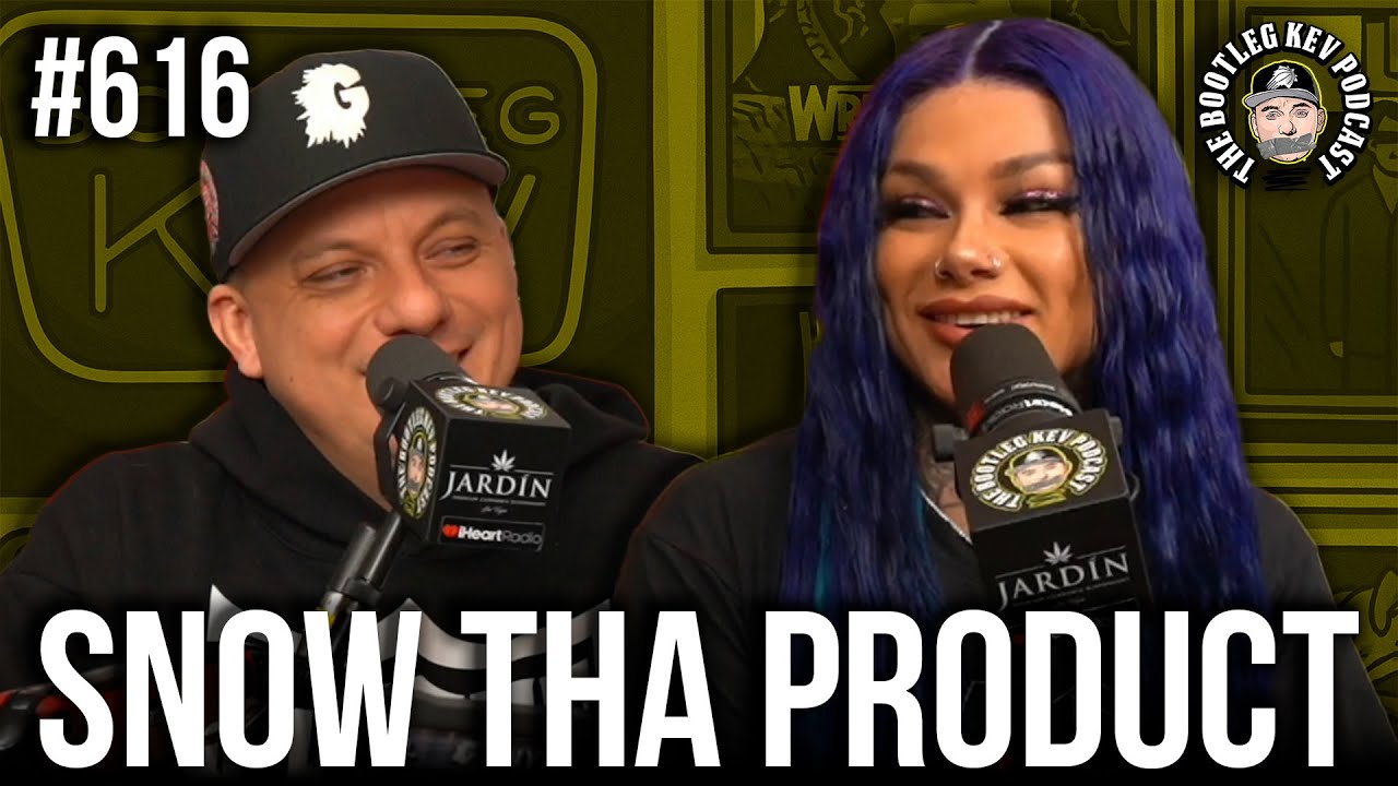 YouTube post by @BootlegKev for Odd Sox. Caption reads: Snow Tha Product Gets Real About Trump, Mental....