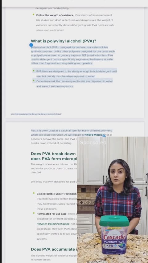 Instagram post by @world_of_erish for Cascade. Caption reads: [...] for the facts! #healthyliving #ad #mycascade.