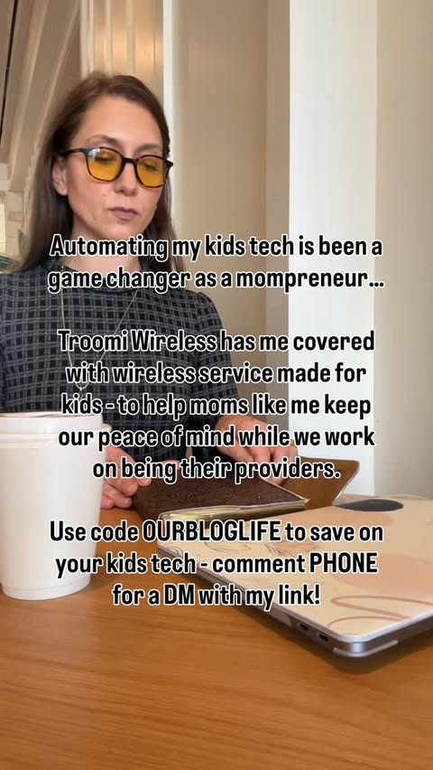 Instagram post by an influencer for Troomi Wireless. Caption reads: [...] changer as a mompreneur… @troomiwireless....