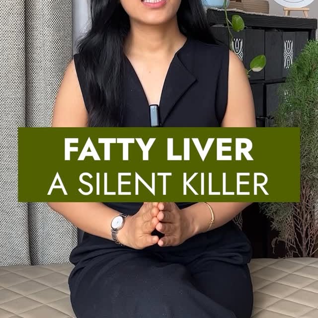 Instagram post by @healthcoach_saruljain for Kapiva. Caption reads: Fatty Liver is a Silent Killer🤫-Don’t Wait for....