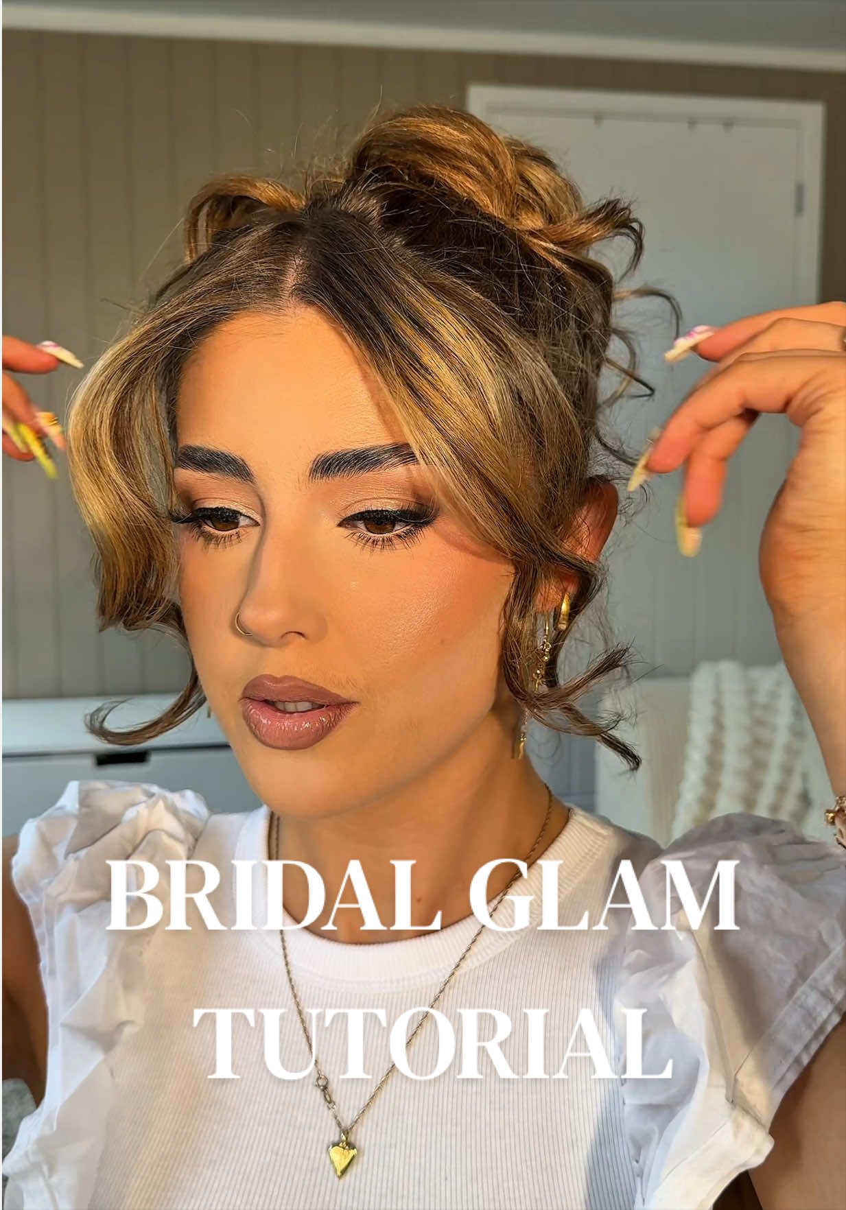 TikTok post by @georgia.barratt for MCoBeauty. Caption reads: [...] #bridalmakeup Using: @MCoBeauty UK from....