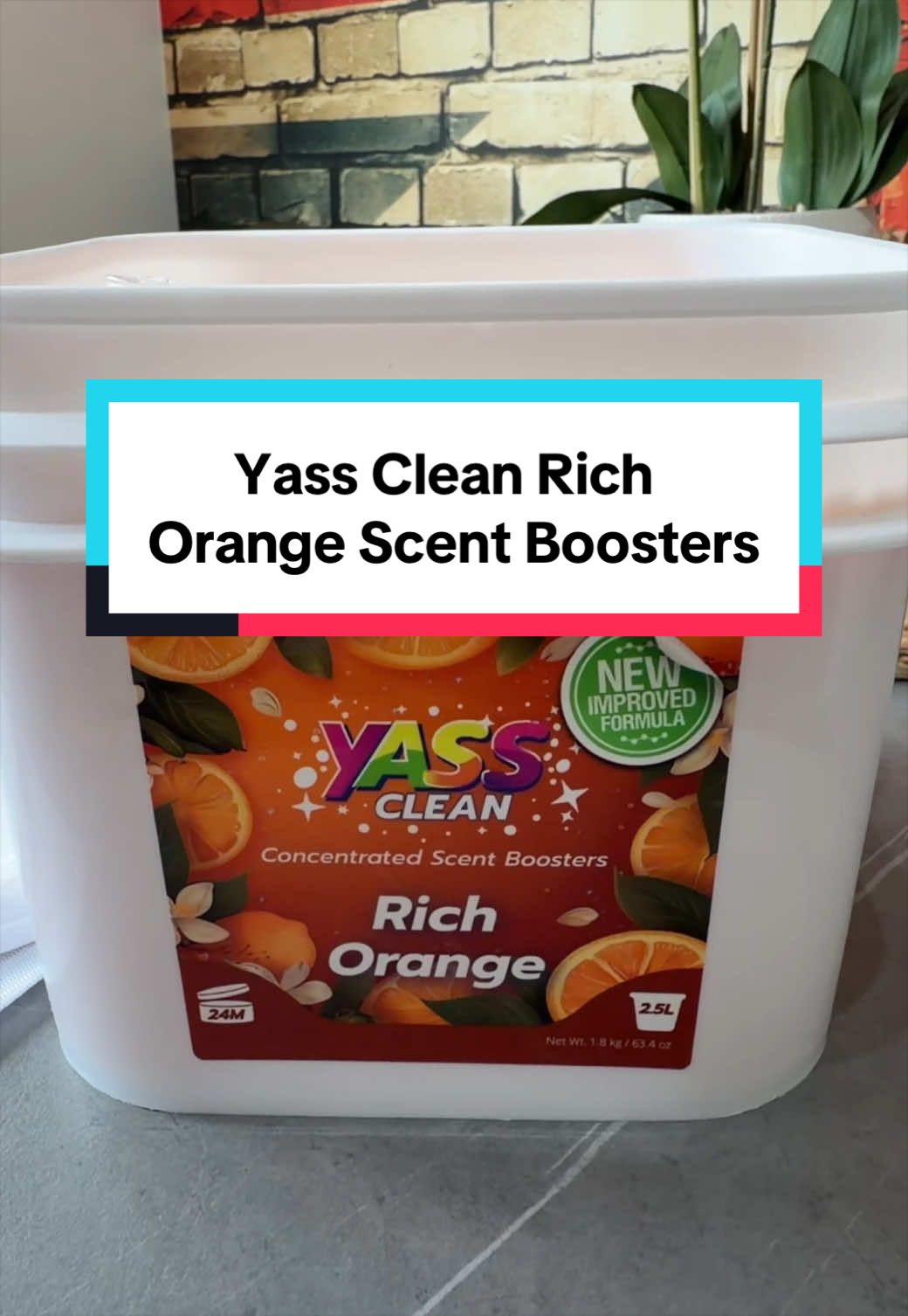 TikTok post by @kevreviews4u for Yass Clean. Caption reads: @Yass Clean #scentboosters #laundryday #laundry....